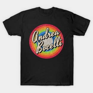 Vintage Style circle - Andrea Bocelli T-Shirt